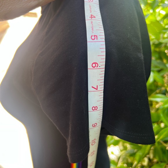 Silence + Noise rainbow  T-shirt dress. Black with rainbow stripes. Size S. - Picture 9 of 10